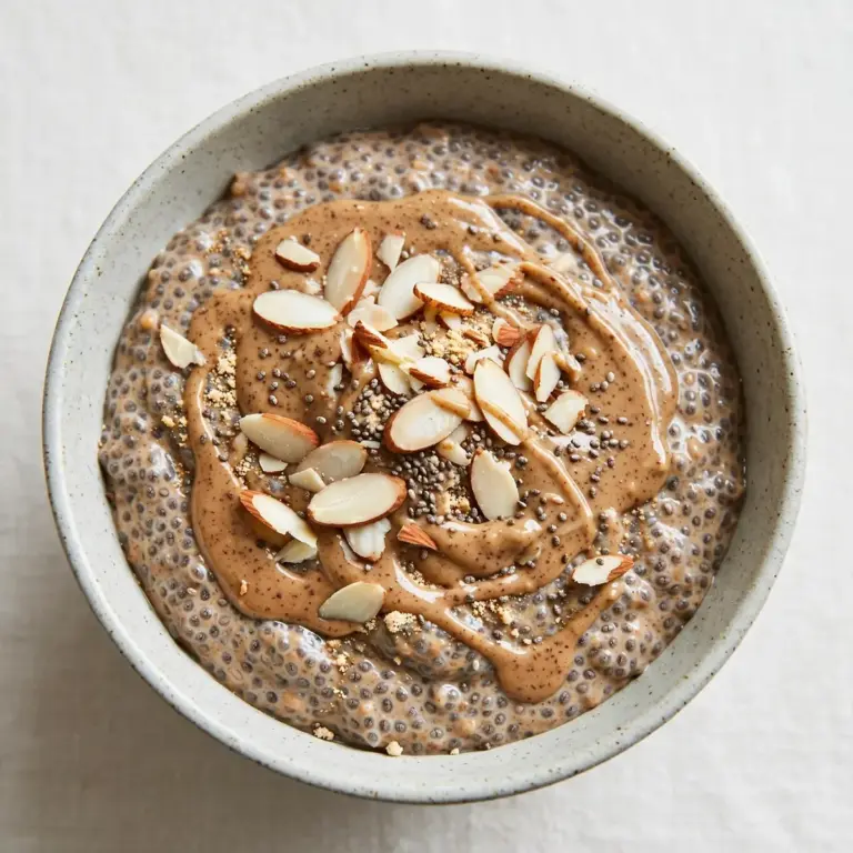 Almond Butter Protein Chia Pudding