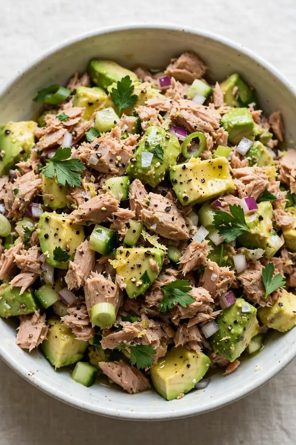 canned tuna avocado salad