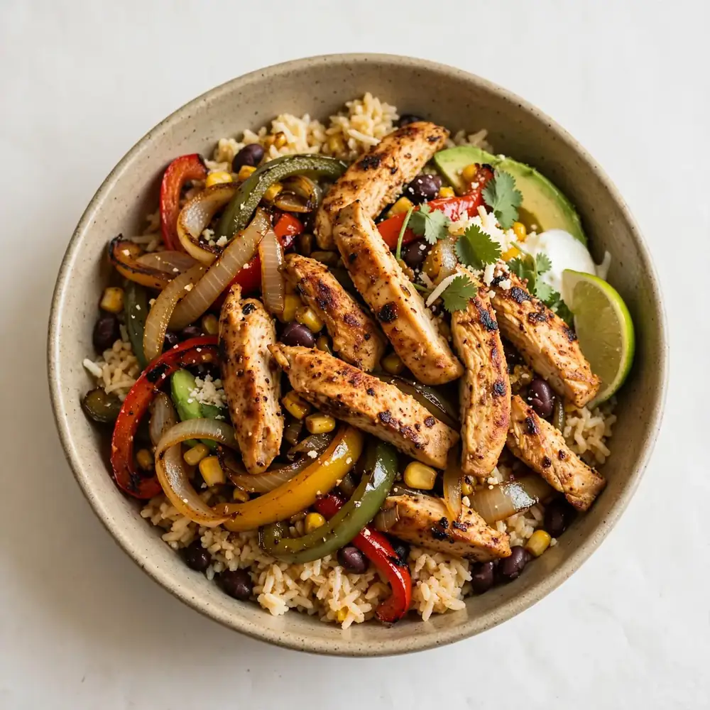 Chicken Fajita Rice Bowl