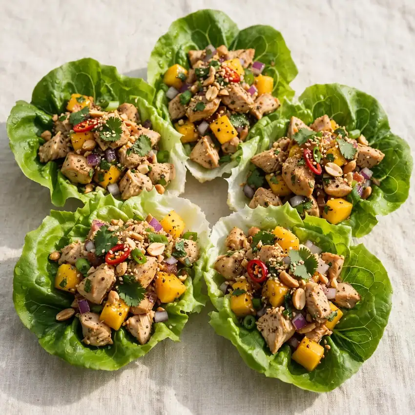 Chicken & Mango Lettuce Cups