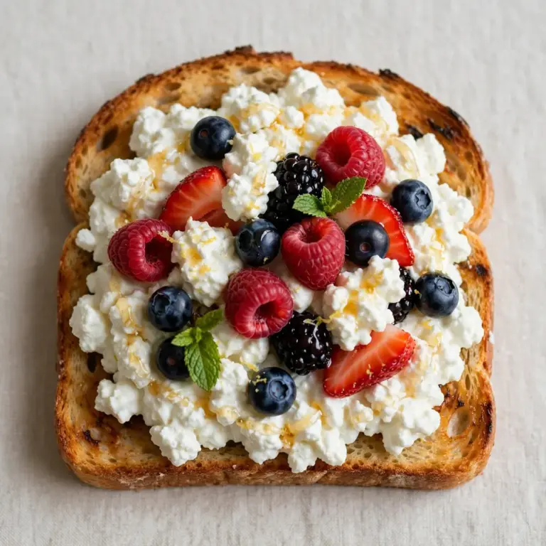 Cottage Cheese And Berry Toast