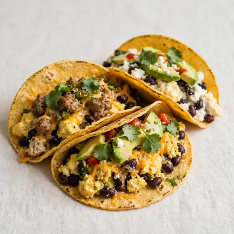 Easy High Protein Breakfast Tacos