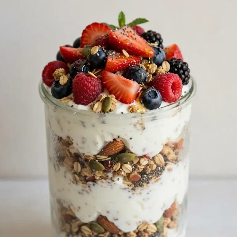 Greek Yogurt Protein Parfait With Berries