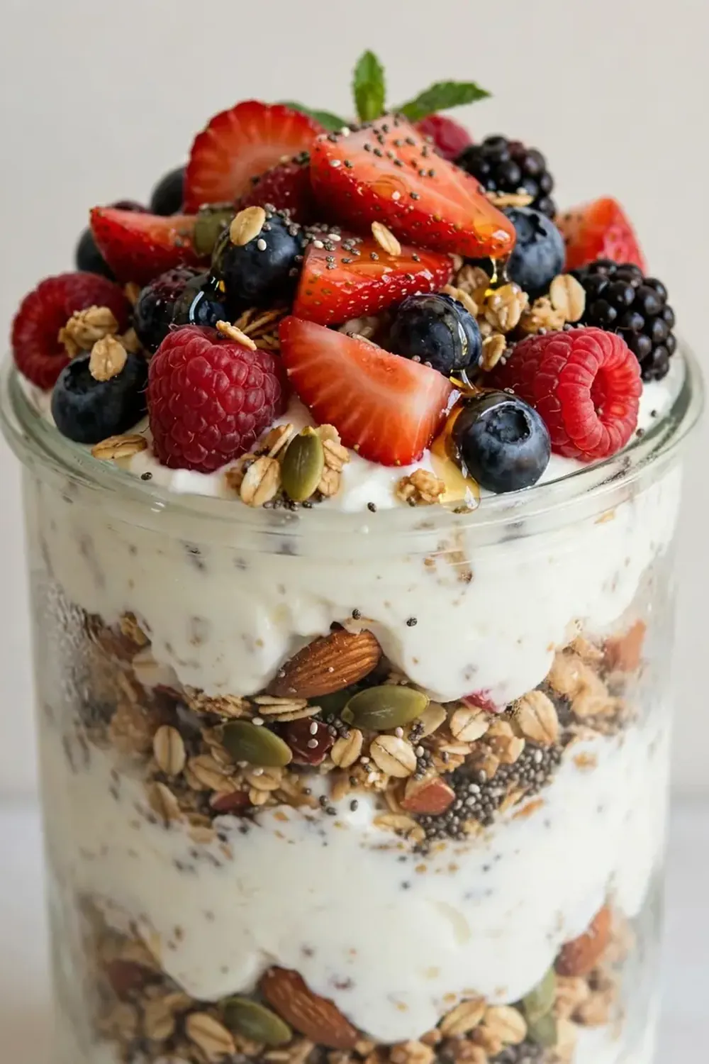 Greek Yogurt Protein Parfait with Berries