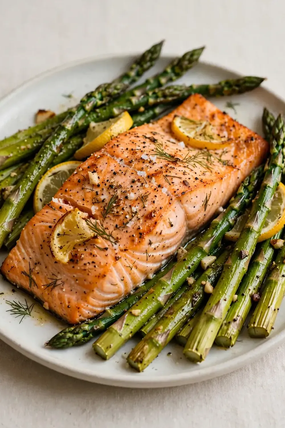 High-Protein Baked Salmon with Asparagus