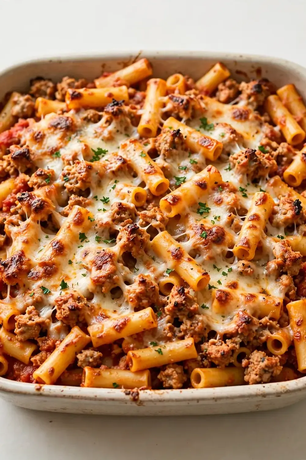 High-Protein Baked Ziti with Ground Turkey