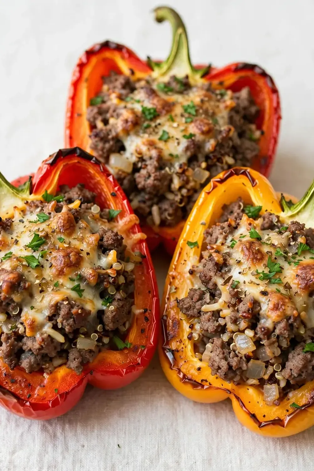 High-Protein Beef and Bell Pepper Stuffed Peppers