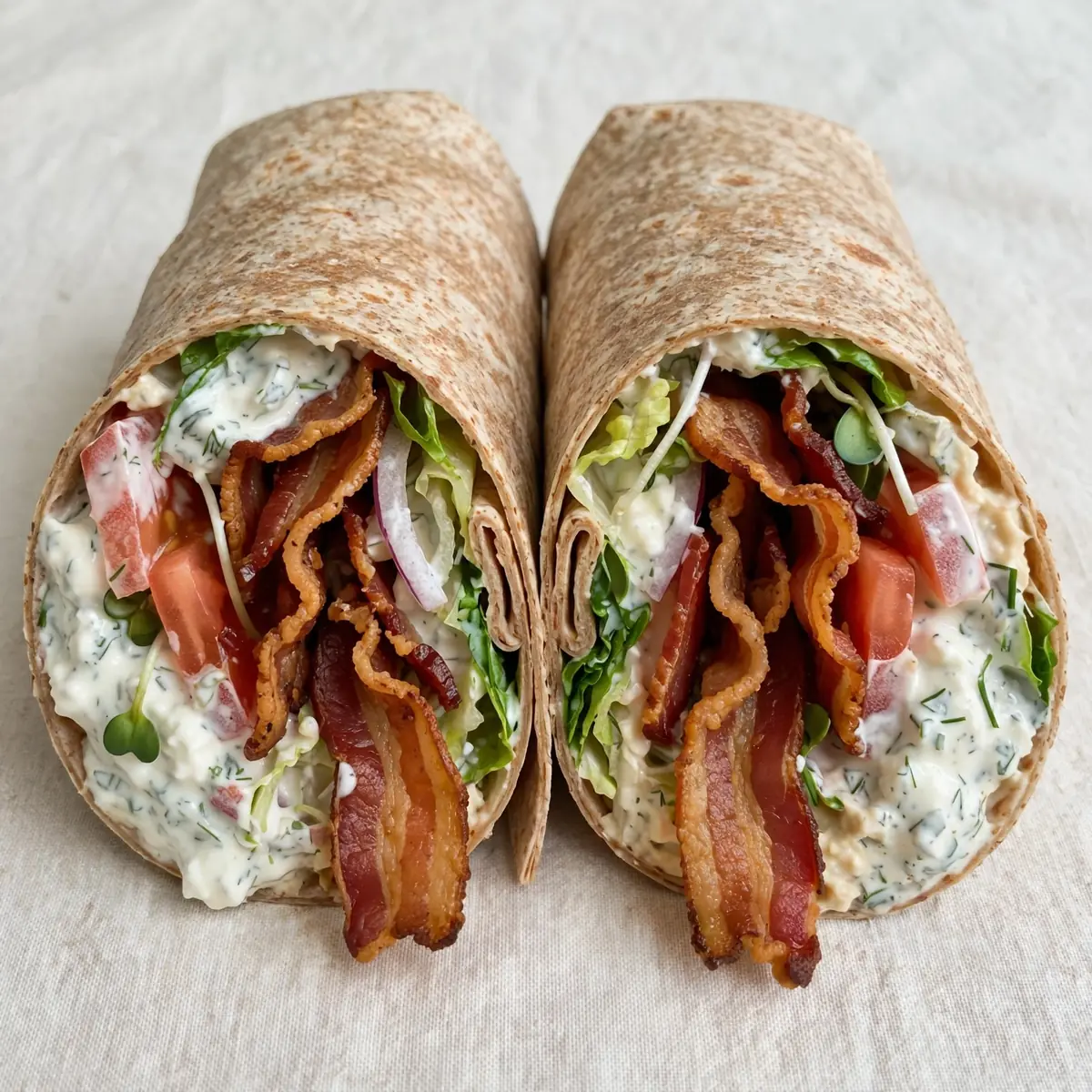 High-Protein Blt Wrap With Turkey Bacon