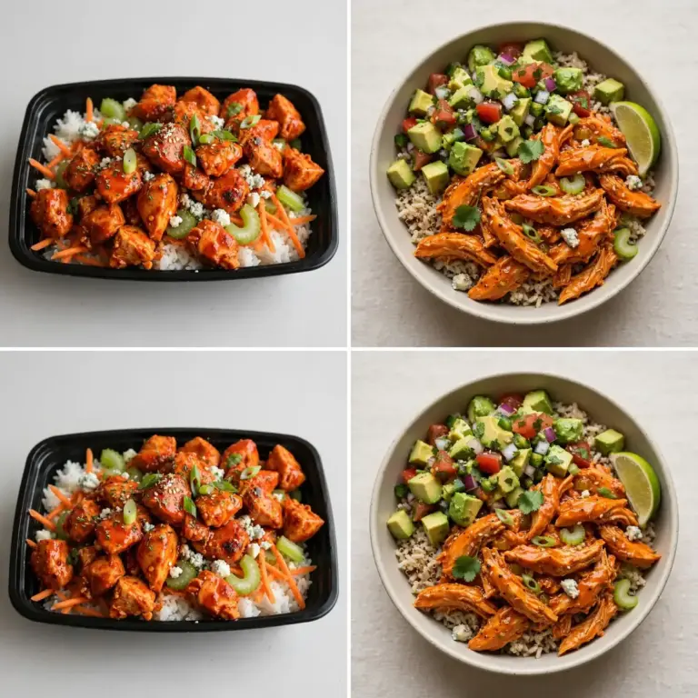 High-Protein Buffalo Chicken Meal Prep Bowls