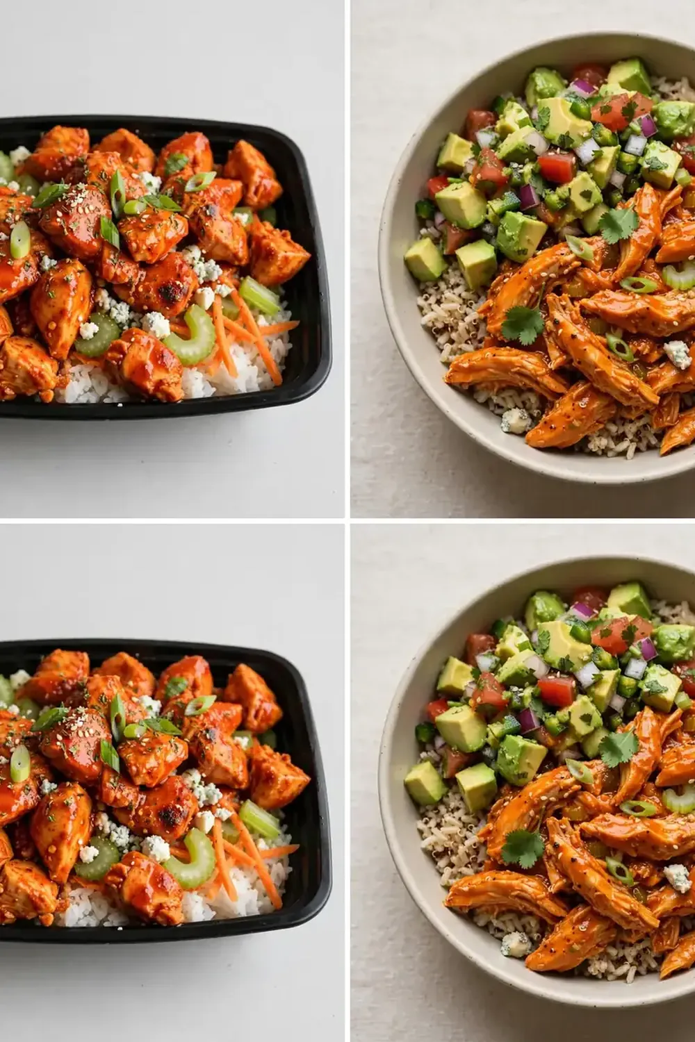 High-Protein Buffalo Chicken Meal Prep Bowls