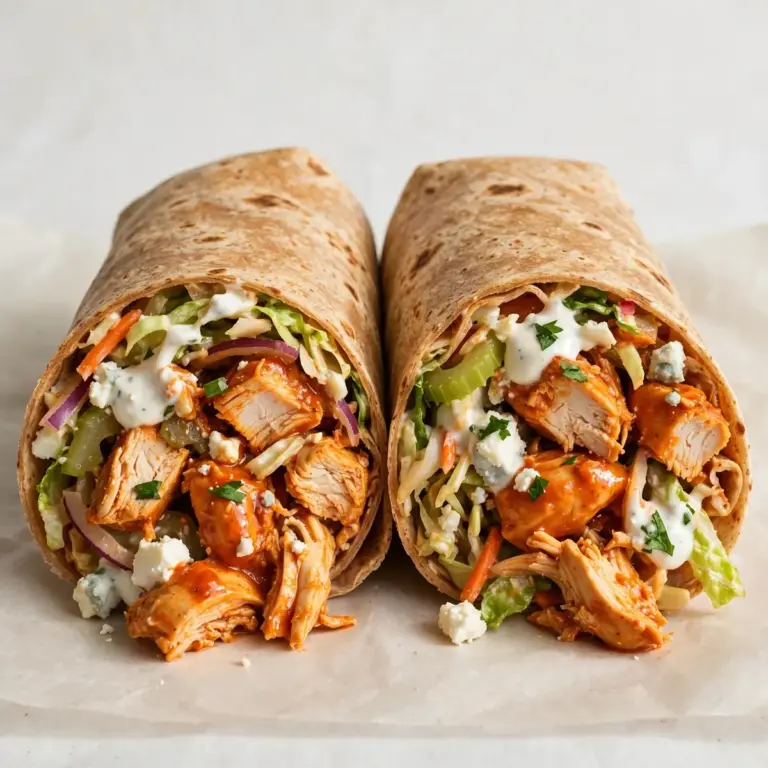 High-Protein Buffalo Chicken Wrap