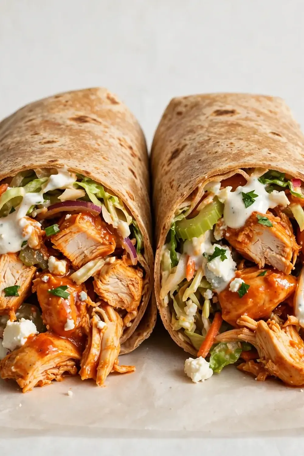 High-Protein Buffalo Chicken Wrap
