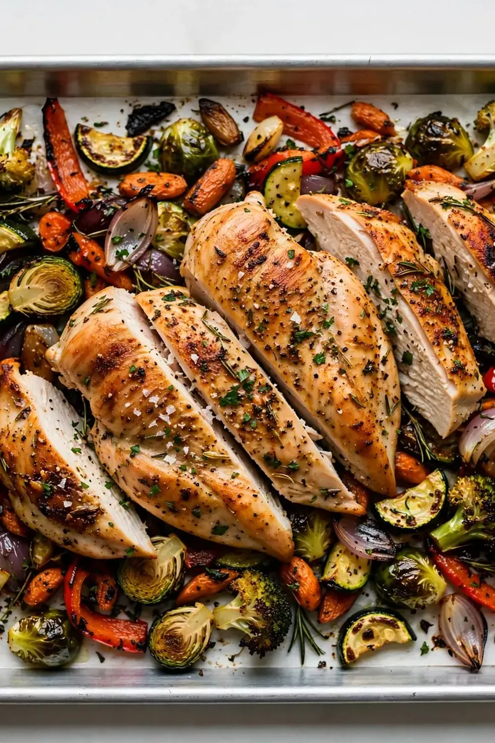 High-Protein Chicken and Vegetable Sheet Pan Dinner