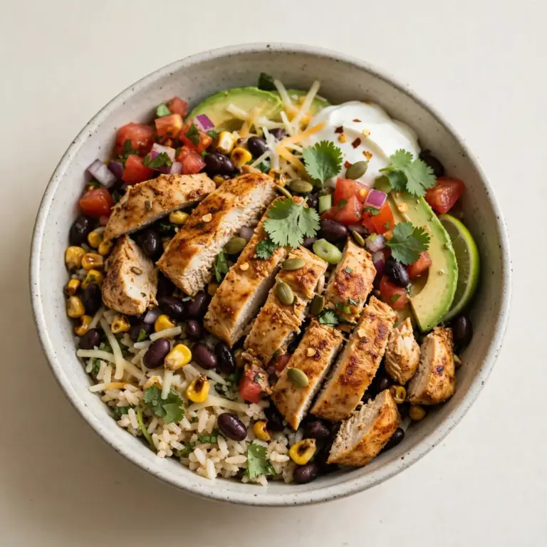 High-Protein Chicken Burrito Bowl