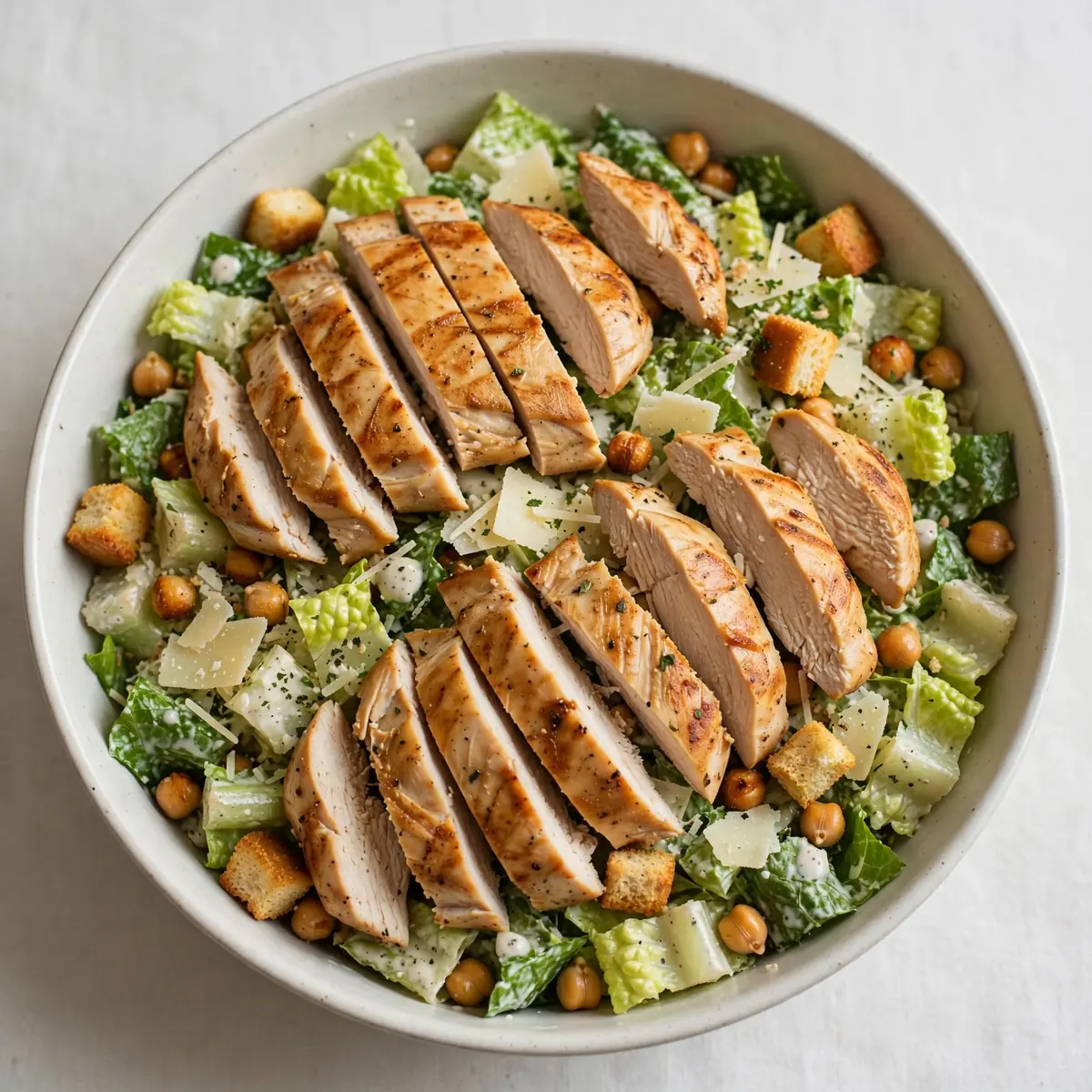 High-Protein Chicken Caesar Meal Prep Salad