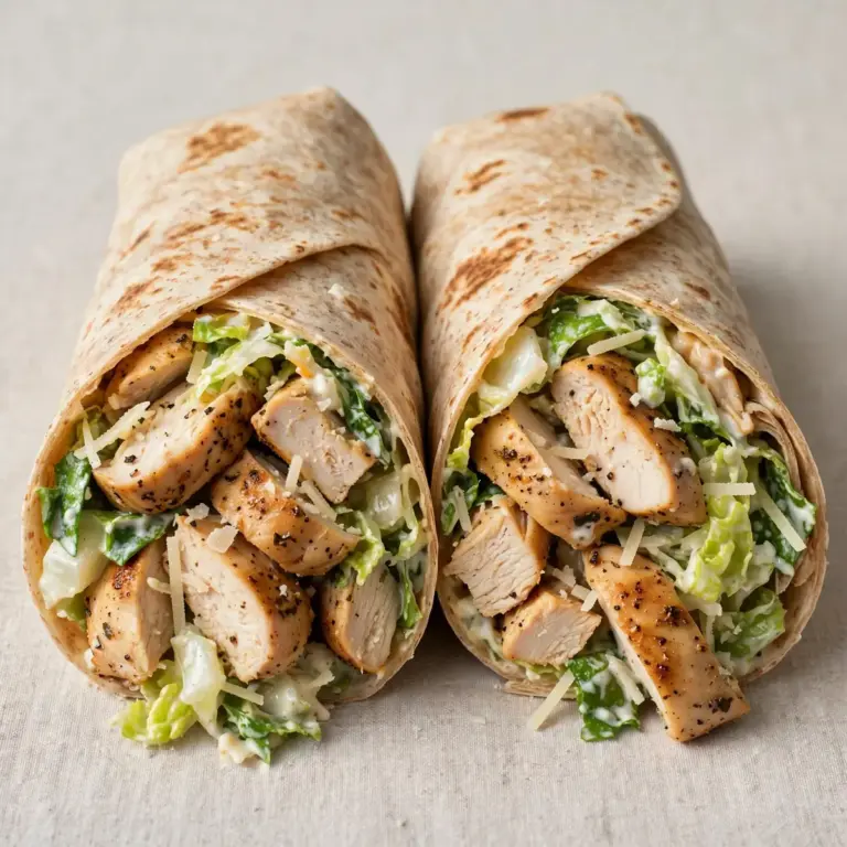 High-Protein Chicken Caesar Wrap