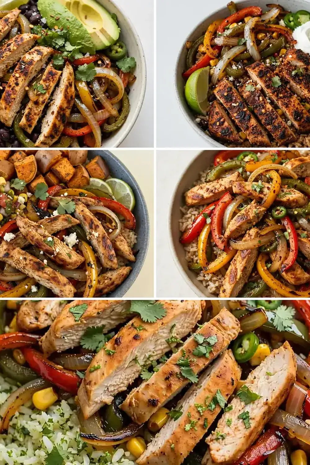 High-Protein Chicken Fajita Meal Prep Bowls