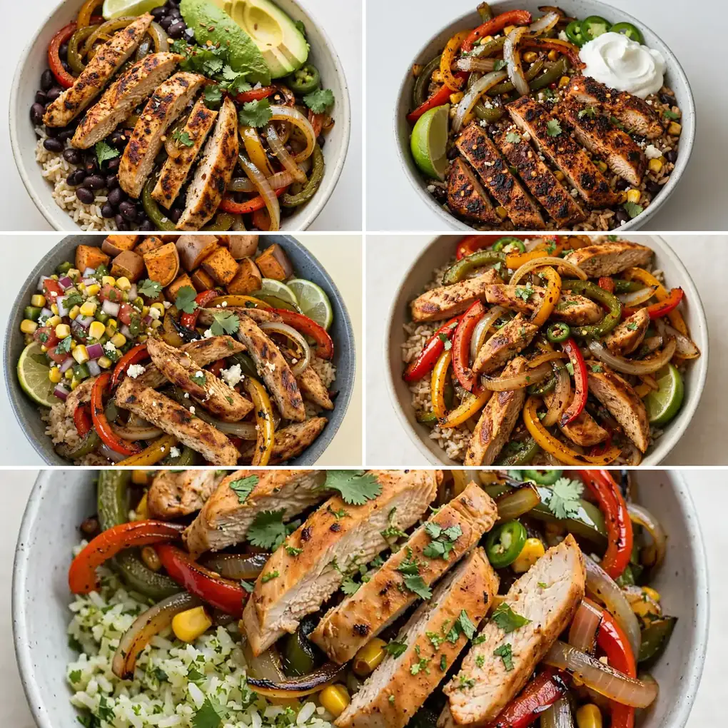 High-Protein Chicken Fajita Meal Prep Bowls