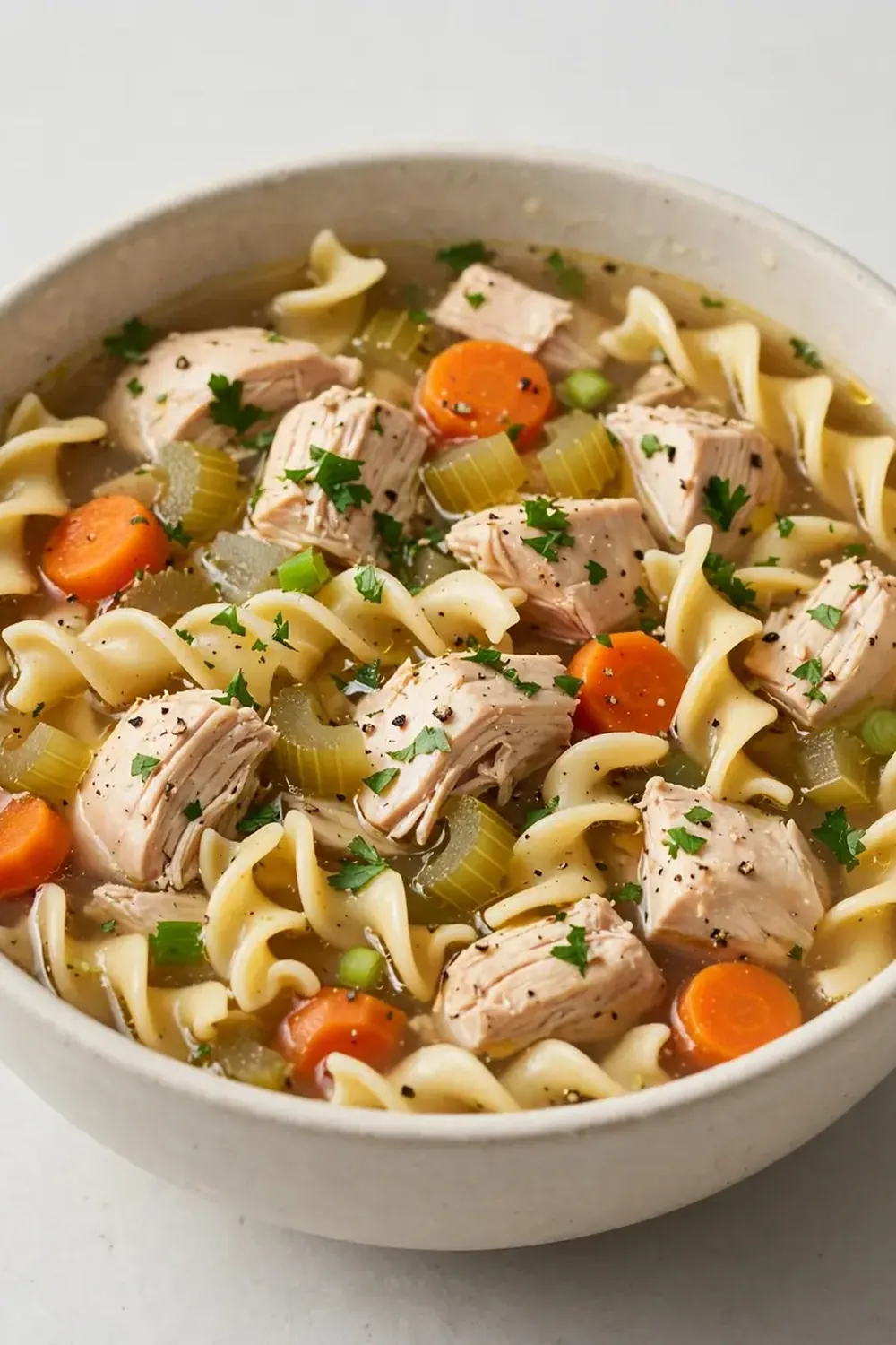 High-Protein Chicken Noodle Soup