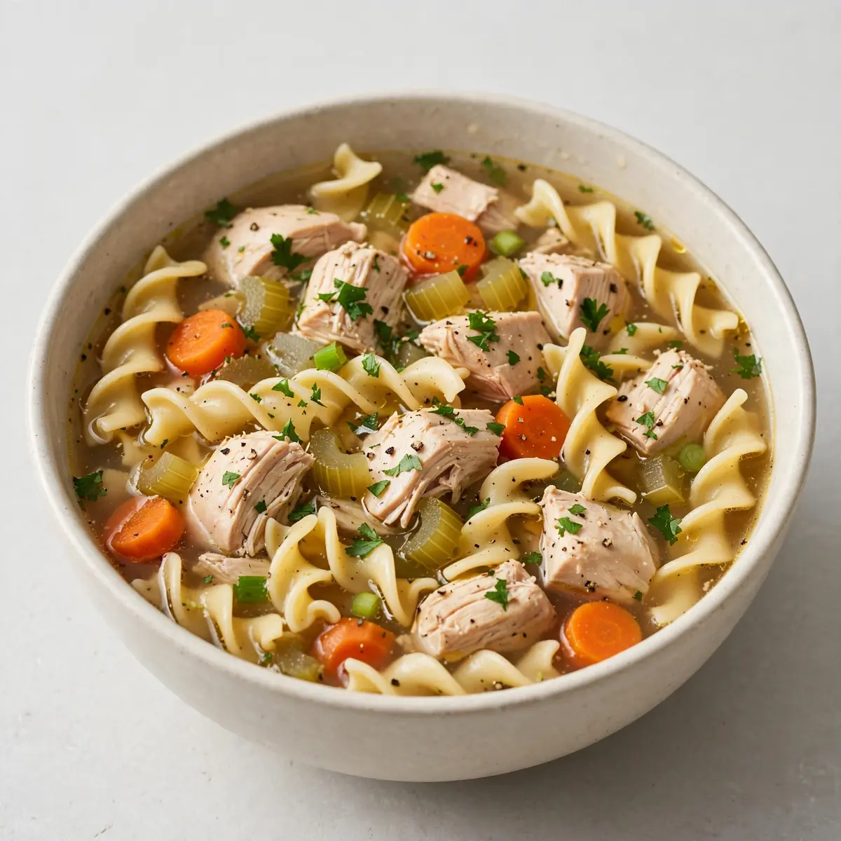High-Protein Chicken Noodle Soup