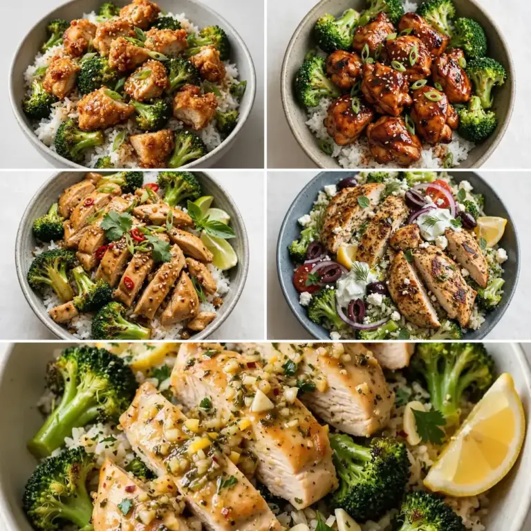 High-Protein Chicken, Rice, And Broccoli Meal Prep Bowls