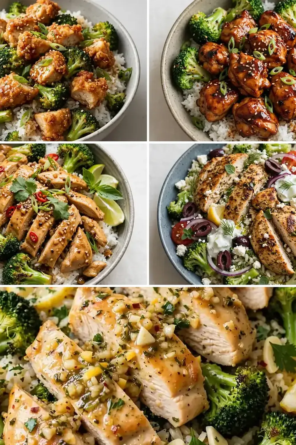 High-Protein Chicken, Rice, and Broccoli Meal Prep Bowls