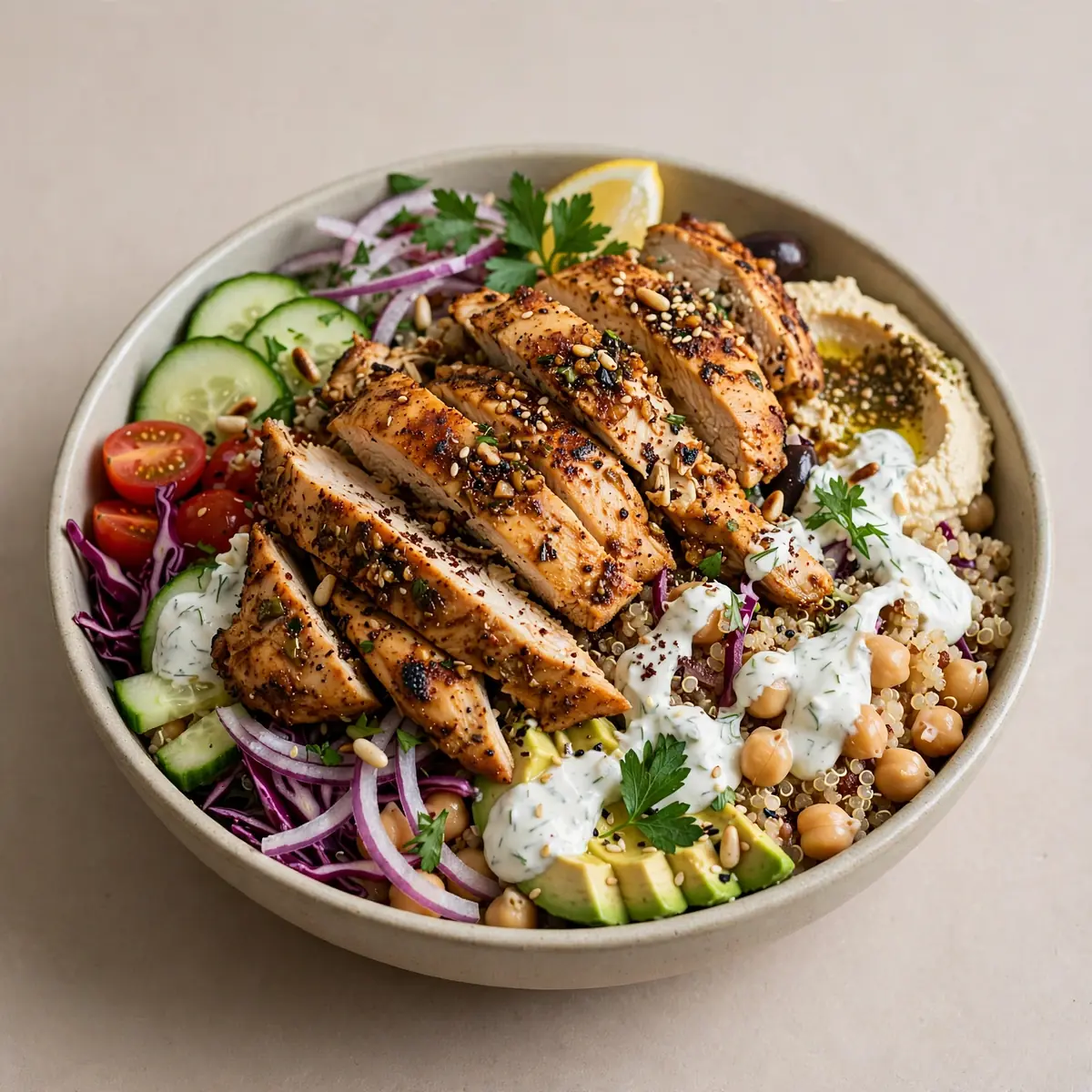 High-Protein Chicken Shawarma Bowl