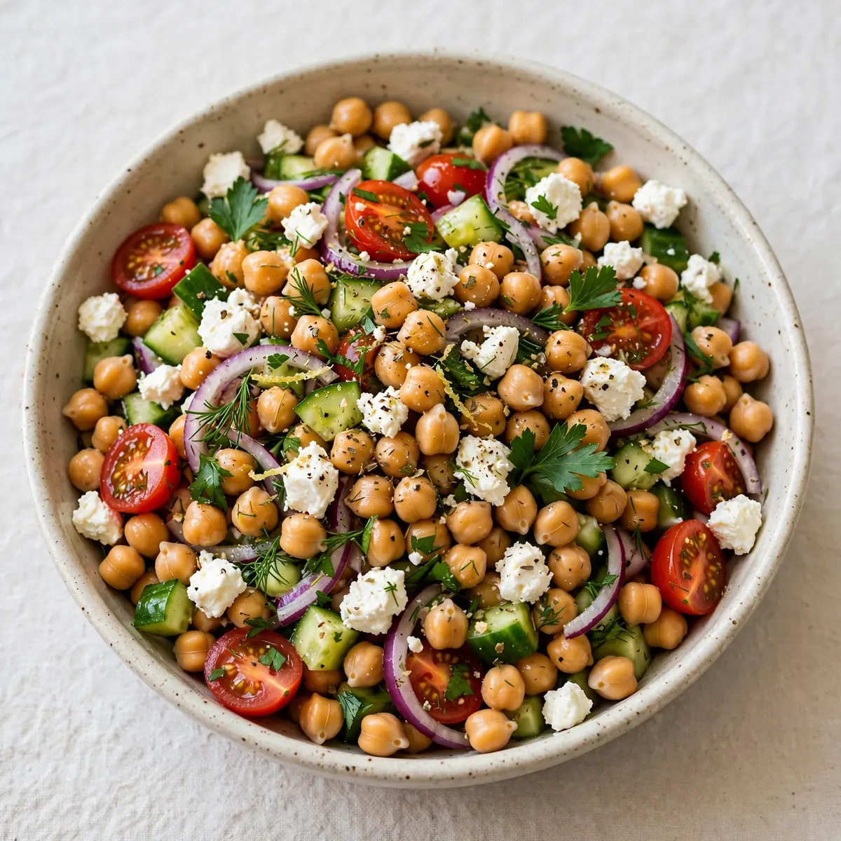 High-Protein Chickpea And Feta Salad