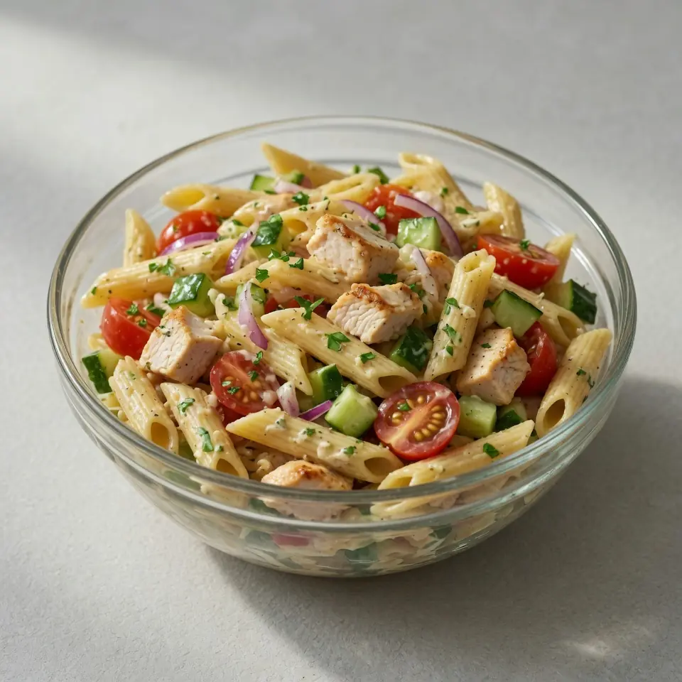 High Protein Cold Pasta Salad