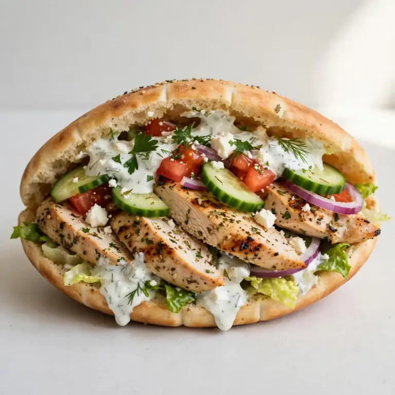 High-Protein Greek Chicken Pita