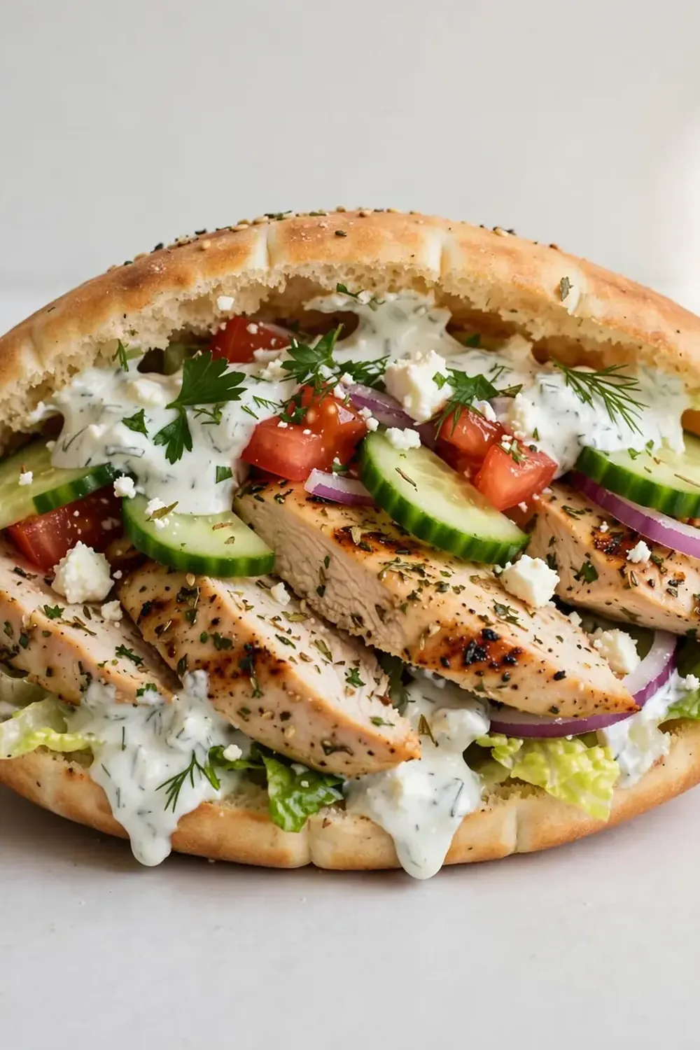 High-Protein Greek Chicken Pita