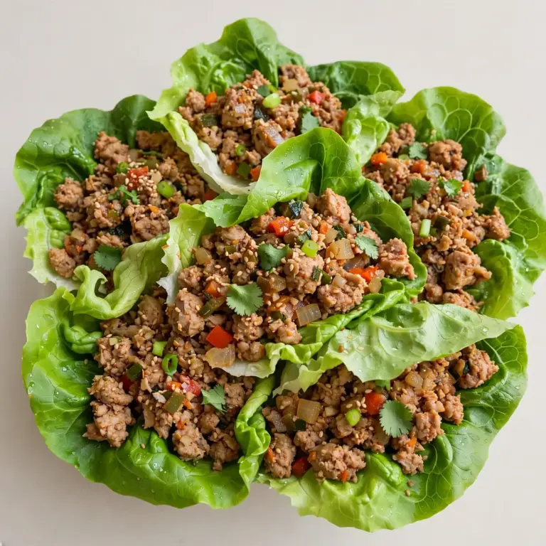 High Protein Ground Turkey Lettuce Wraps