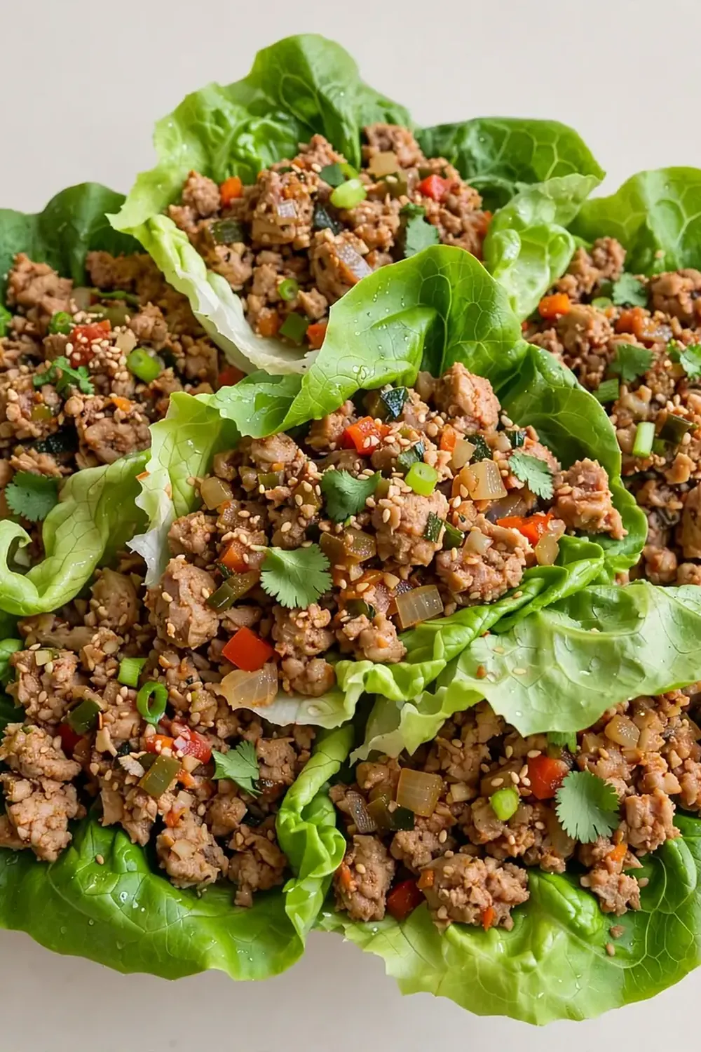 high protein ground turkey lettuce wraps