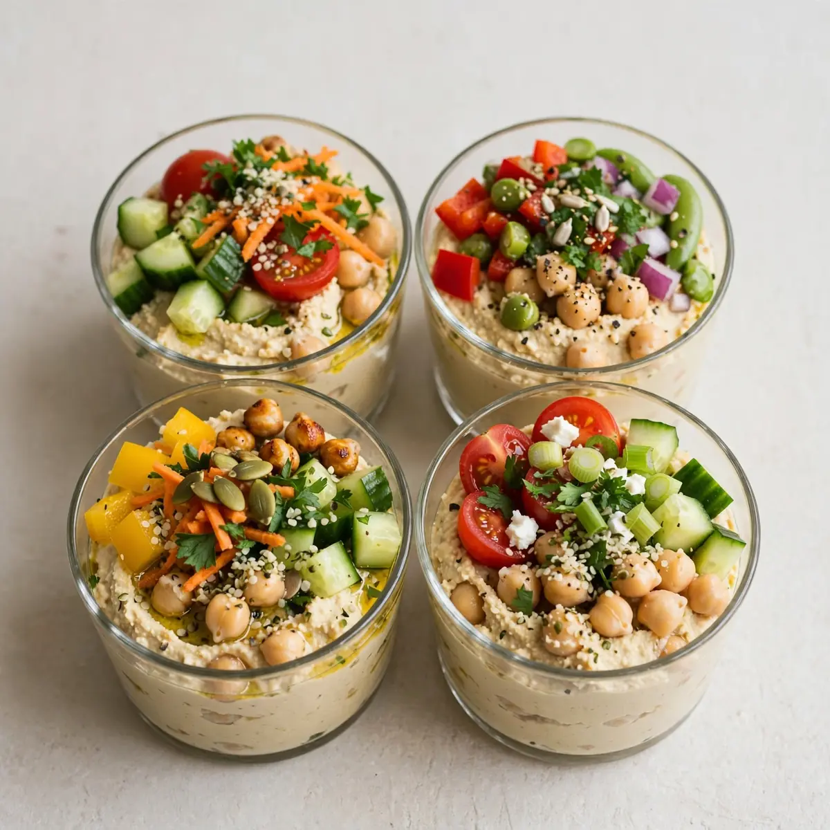 High-Protein Hummus And Veggie Cups