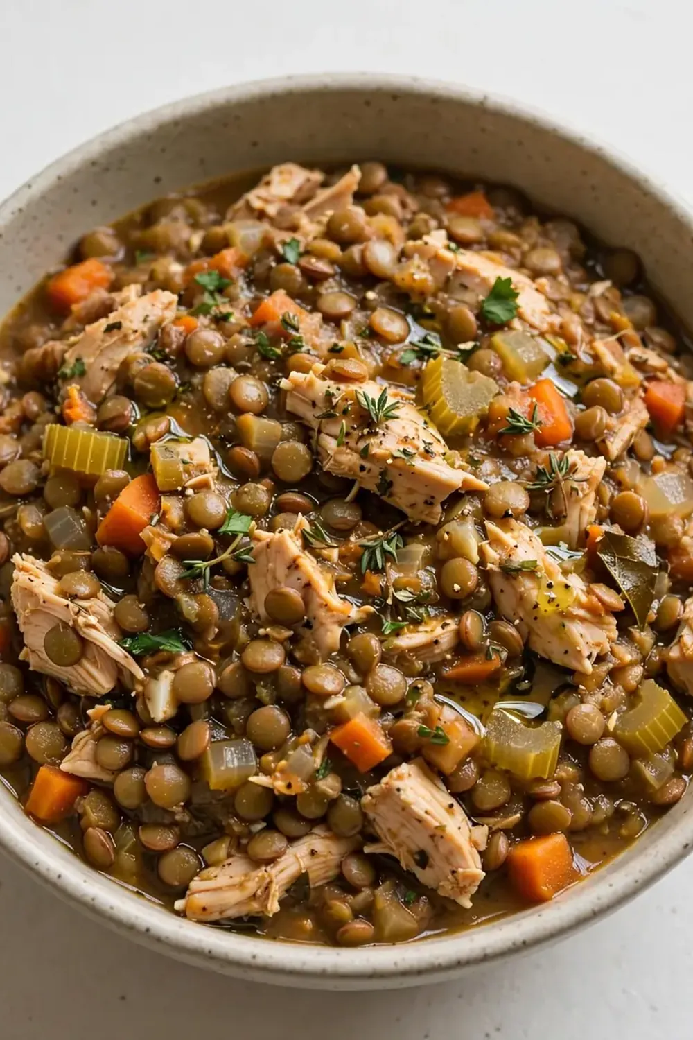 High-Protein Lentil and Chicken Meal Prep Stew