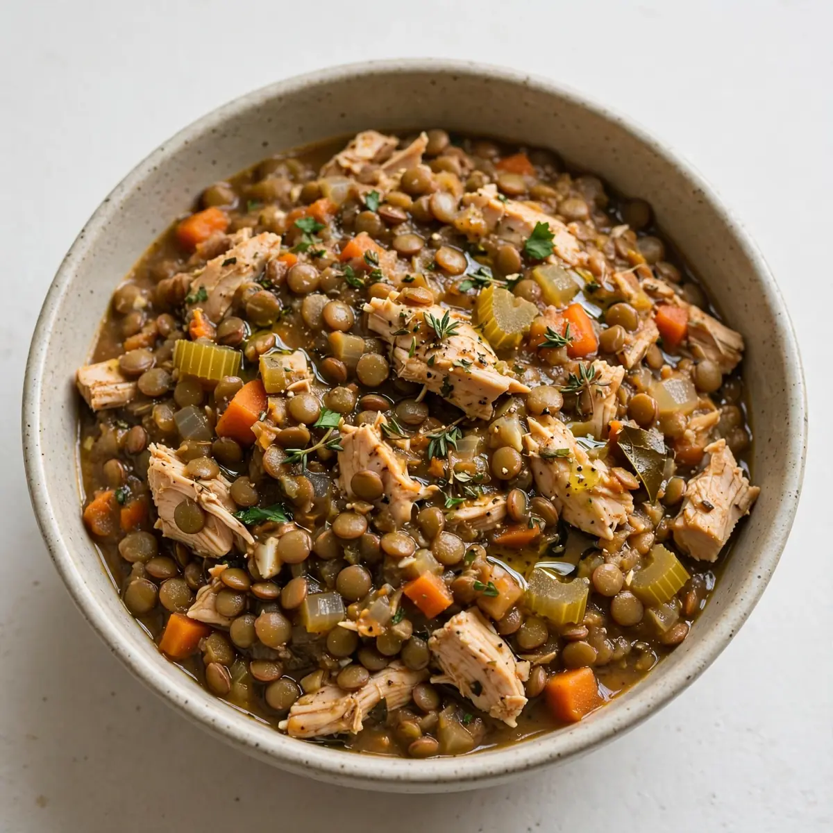 High-Protein Lentil And Chicken Meal Prep Stew