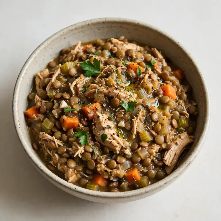 High-Protein Lentil And Chicken Stew