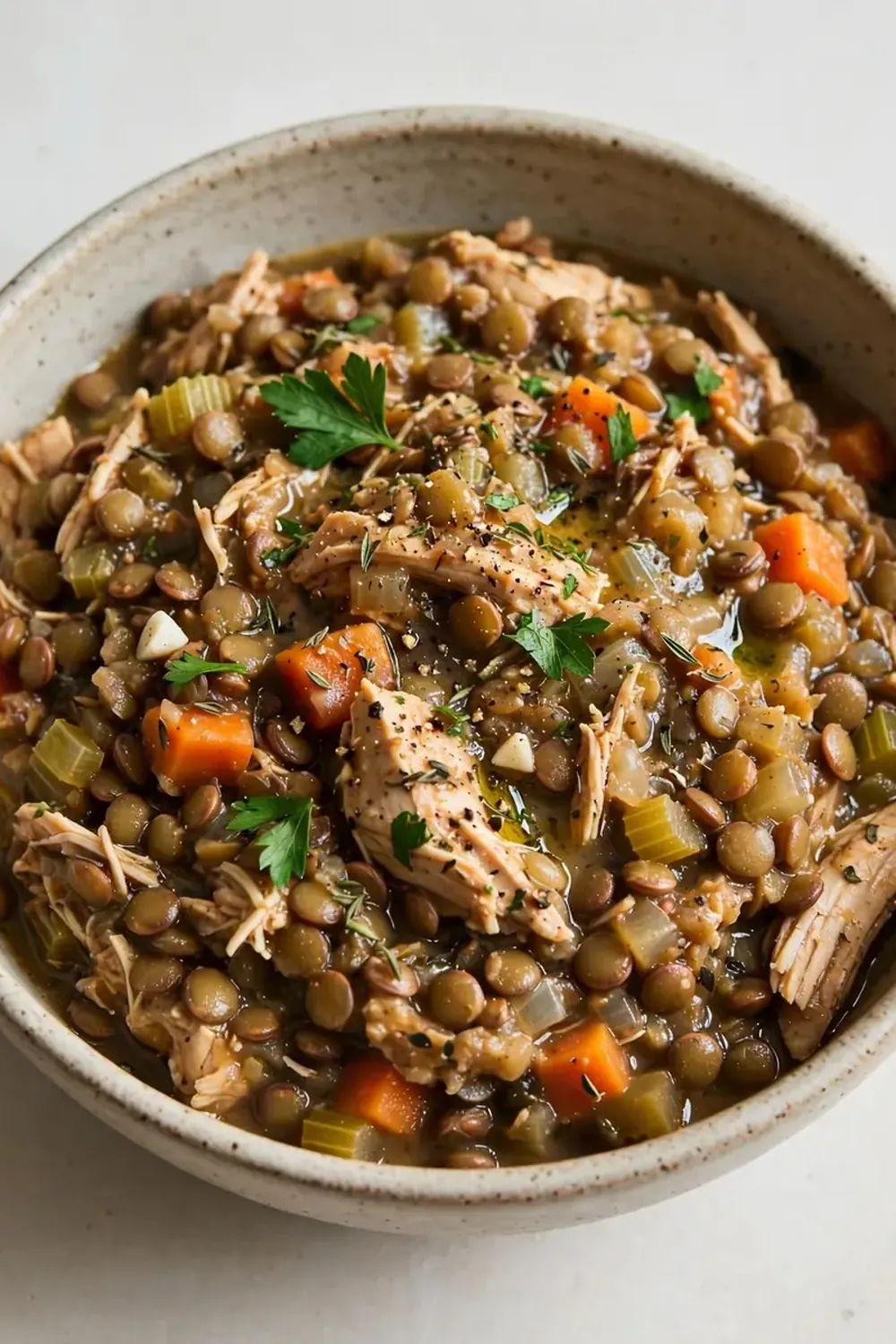 High-Protein Lentil and Chicken Stew