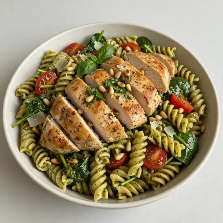 High-Protein Pesto Chicken Pasta Meal Prep