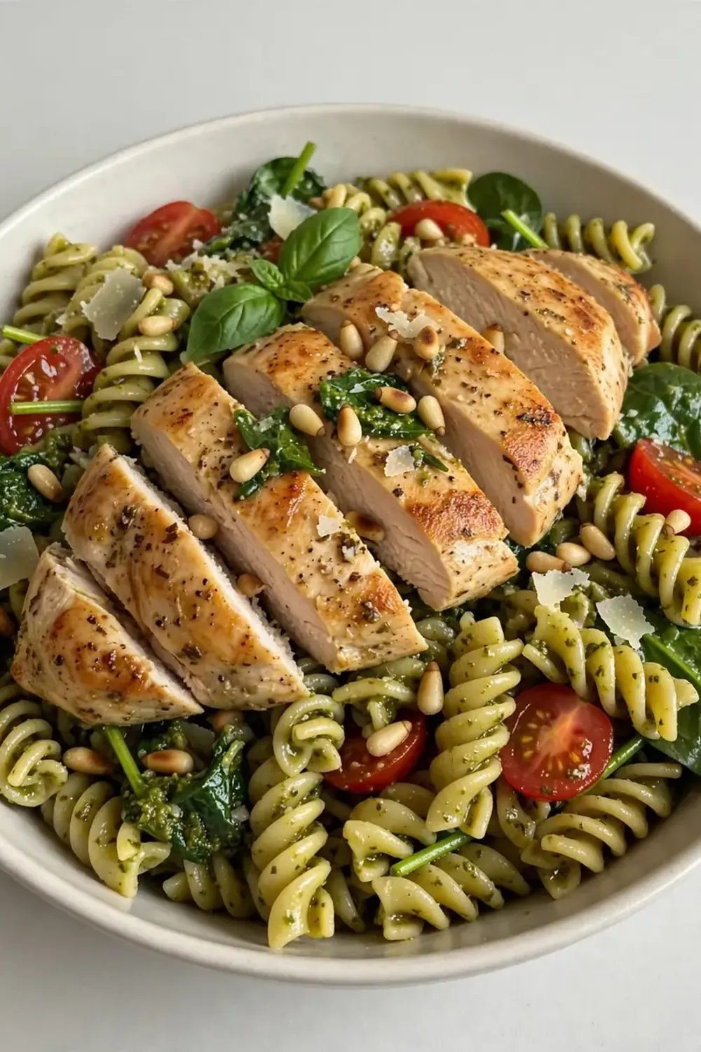 High-Protein Pesto Chicken Pasta Meal Prep