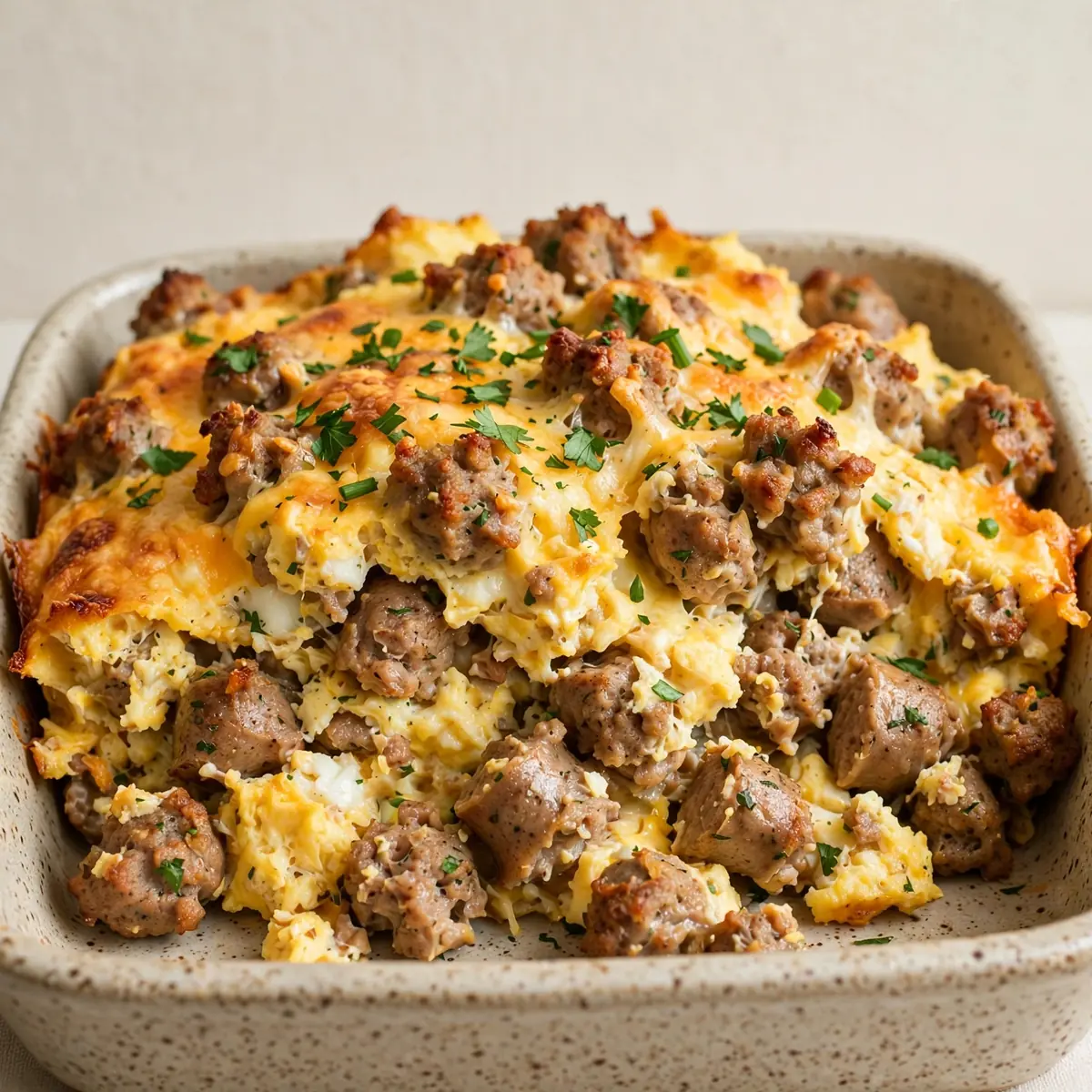 High-Protein Sausage And Egg Breakfast Casserole