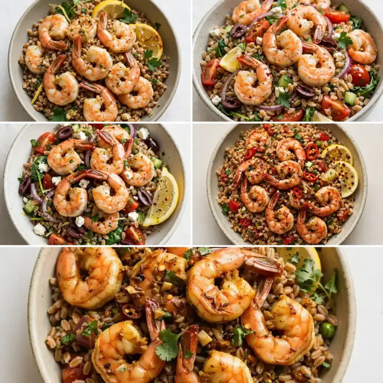 High-Protein Shrimp And Farro Meal Prep Bowls