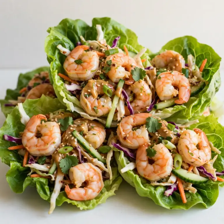 High-Protein Shrimp Lettuce Wraps