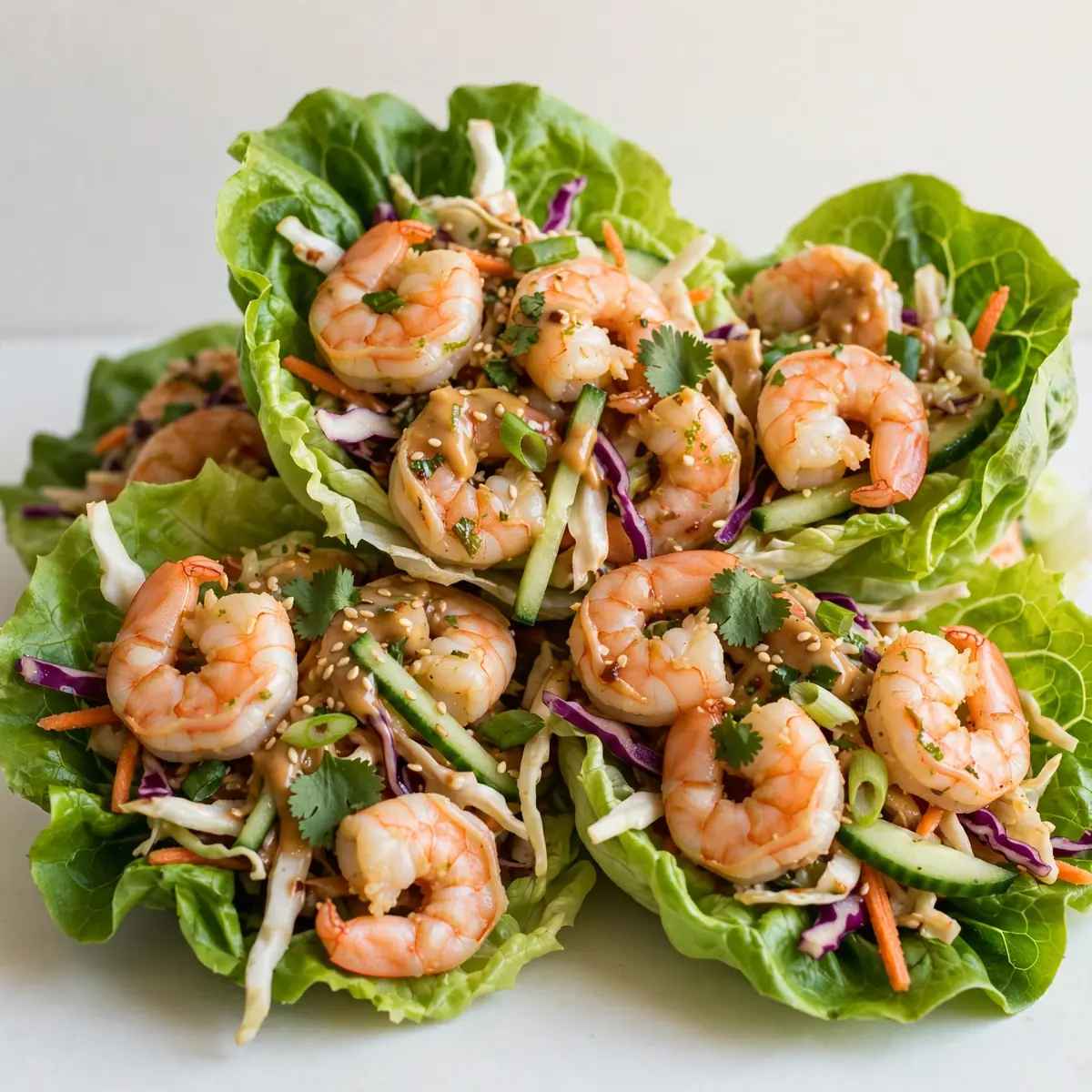 High-Protein Shrimp Lettuce Wraps