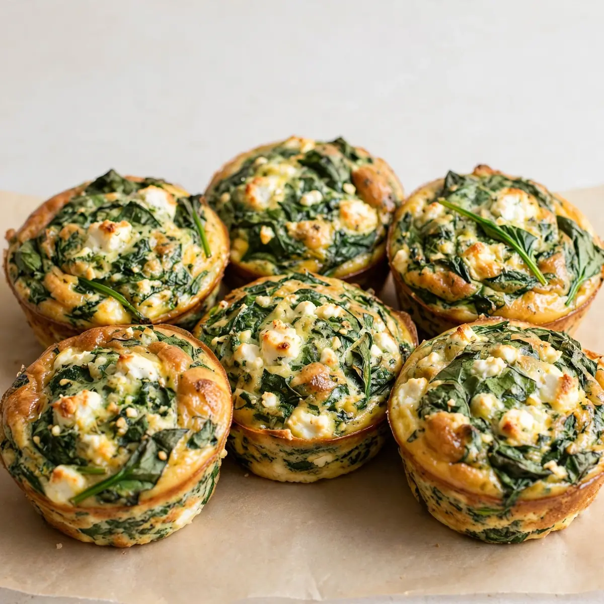 High-Protein Spinach And Feta Egg Muffins