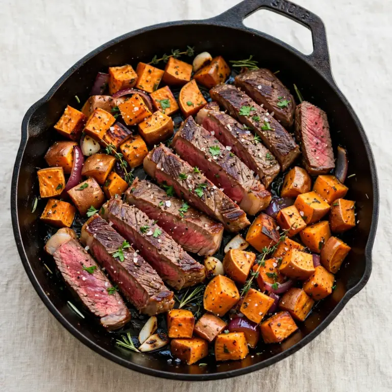 High-Protein Steak And Sweet Potato Skillet