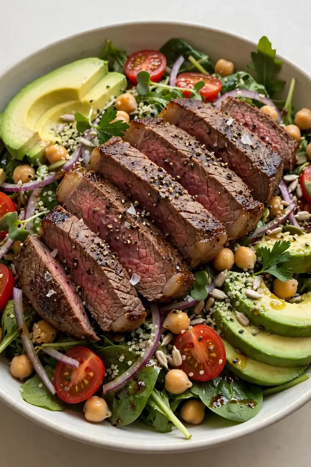 High-Protein Steak Salad with Avocado