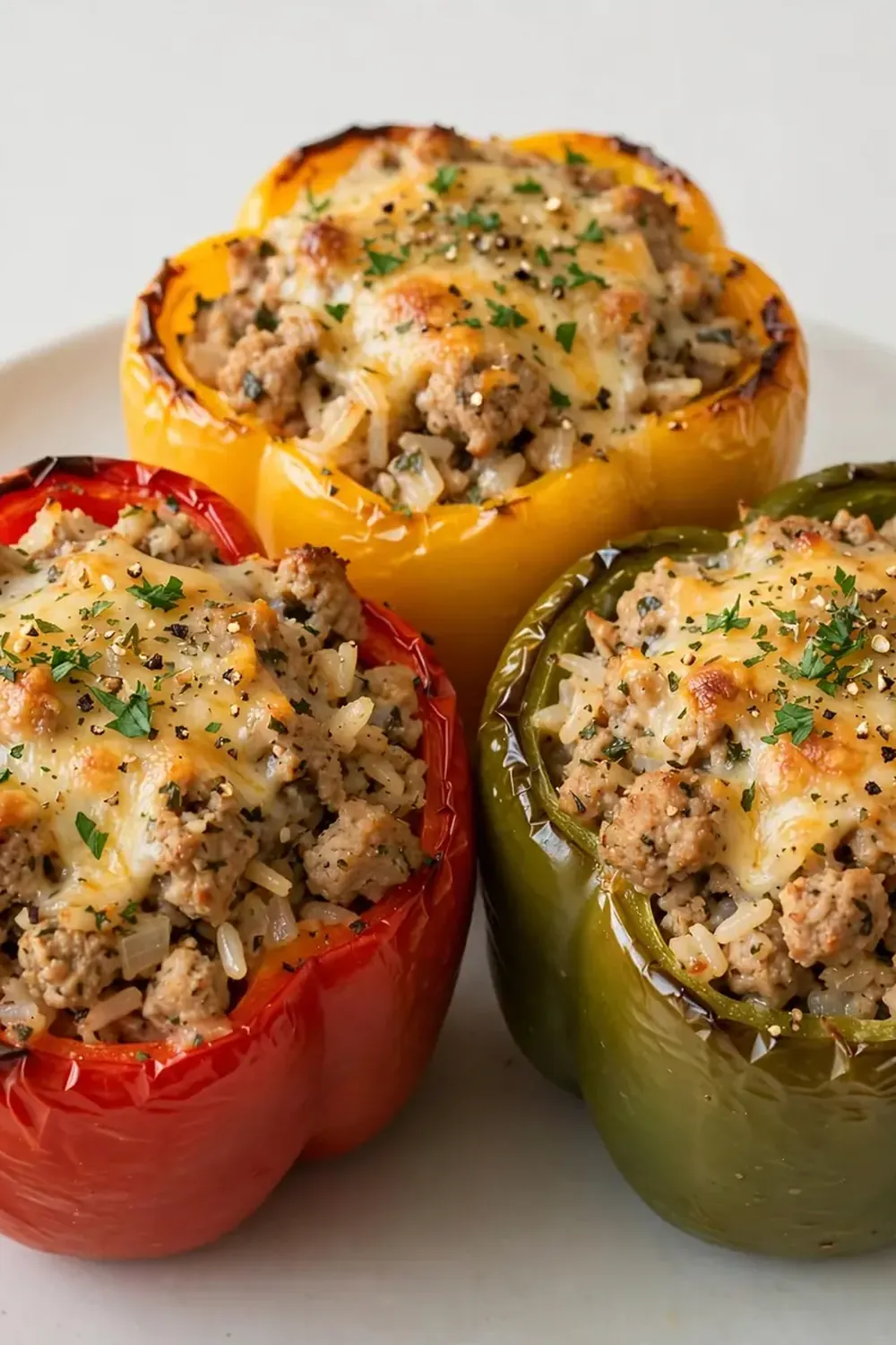 High-Protein Stuffed Bell Peppers with Ground Turkey