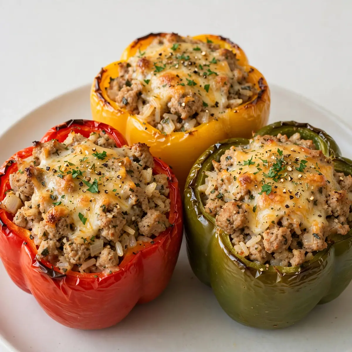 High-Protein Stuffed Bell Peppers With Ground Turkey