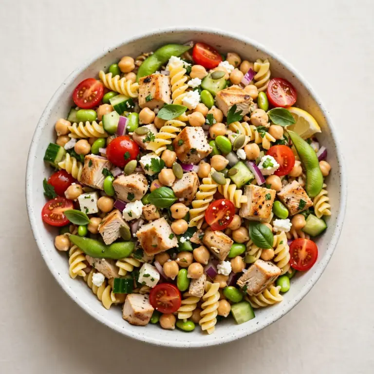 High Protein Summer Pasta Salad